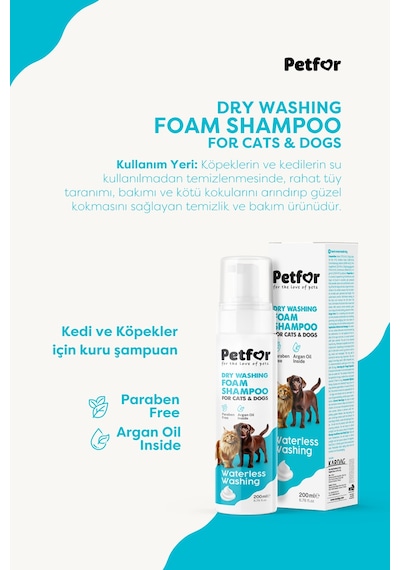Kedi Ve Köpekler İçin Kuru Şampuan 200 Ml