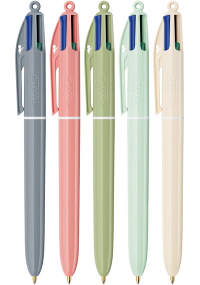 Bıc 4 Colours Mineral Tones 4 Renkli Tükenmez Kalem 1.0 Mm 5'li Set Çok Renkli