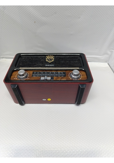 Kopya - M-111bt Şarjlı Nostaljik Radyo Bluetooth-kumanda Usb/sd/mp3 - Kahverengi- Tek Ebat