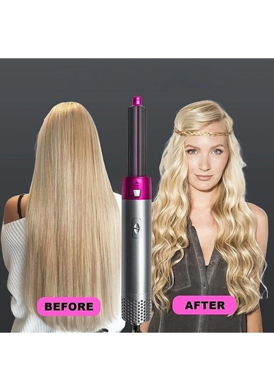 Pratik Pro Hava Üflemeli Saç Düzleştirici Şekillendirici 5in1 Saç Bakım Seti Hot Air Styler 5 İn 1