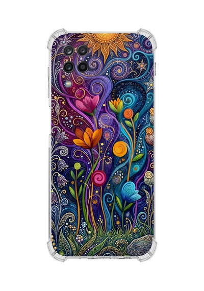 Printify Samsung Galaxy A12 İle Uyumlu Düşlerin Dansı Serisi Rüyalar Ötesi Tasarımlı Uv Baskılı Köşe Korumalı Antişok Kılıf Şeffaf