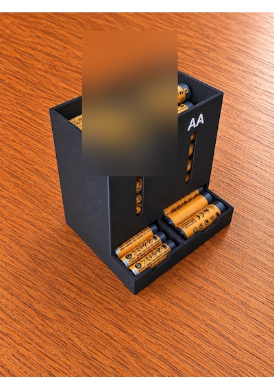 Bezos 3d Baskı Aa Ve Aaa Pil Dağıtıcı Organizer Duvar Askılı Pil Saklama Kutusu Pil Düzenleyici Siyah Dfnbez
