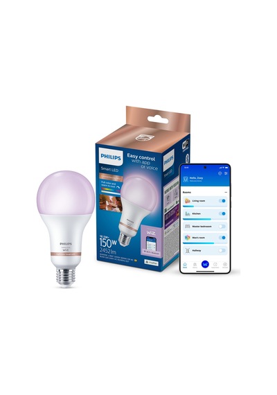 Philips Smart Lighting Led Ampul A80 E27 150w Eşdeğer Rgb - Google Home, Alexa, Homekit Ve Matter Uyumlu Çok Renkli