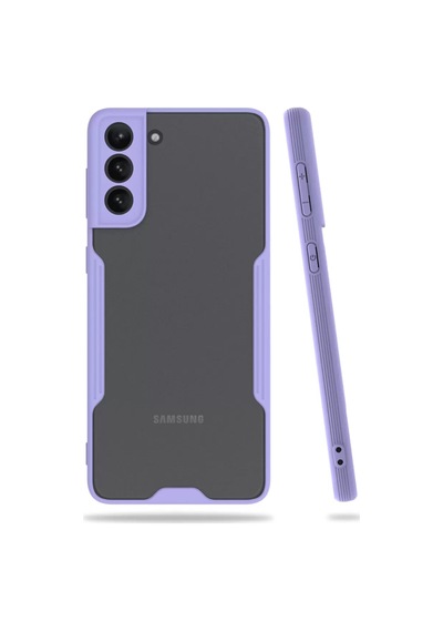 Samsung Uyumlu Galaxy S21 Plus Kılıf Platin Silikon - Lila Diğer