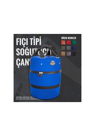 Thermobag Fıçı Tipi Soğutucu Termos Çanta Buzluk 14 Lt Yeşil
