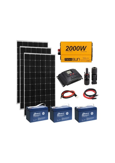 Kamusolar Büyük Buzdolabı Solar Bağ Evi Paketi Tv+ Aydınlatma + Telefon Laptop
