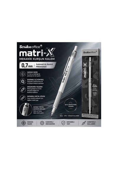 Matrix 0.7 Versatil Kalem Açık Gri Diğer