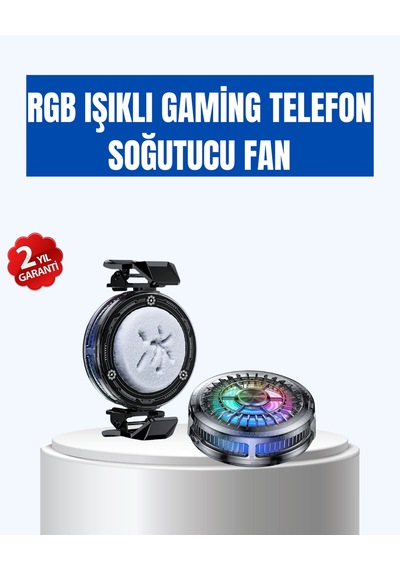 Gaming Telefon Soğutucu Rgb Fan Sessiz Çalışma Tüm Modeller Uyumlu Diğer