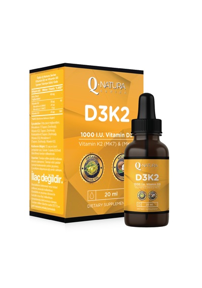 D3k2 Mk-4, Mk-7 20 Ml Damla Organik Zeytinyağı Ve Mct Oil