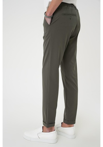 Efor Comfort Fit Beli Lastikli Yan Cep Haki Jogger Pantolon P 1150 Haki