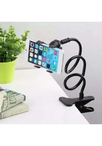 Telefon Tutucu 360 Derece Haraket Edebilen Kelepçeli Montaj, Esnek Kollu Telefon Tutucu, Yatak Odası Masaüstü Ofis Kütüphane Mutfak Kolay Kurulum Esnek Ve Güçlü Çok Amaçlı Evrensel Telefon Tutucu Diğer