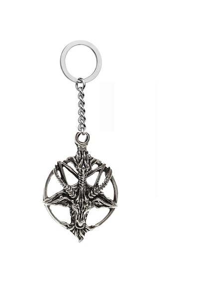 Ters Pentagram Keçi Kafası Anahtarlık