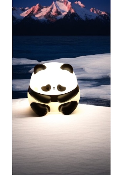 Sevimli Panda Gece Lambası Şarjz Edebilir Çok Renkli