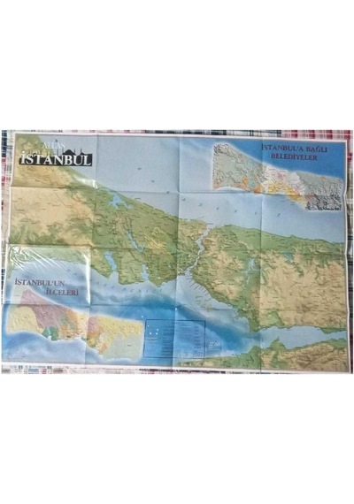 İstanbul'a Bağlı Belediyeler Ve Anıt Eserler Atlası - Atlas Dergisi Eki Map Harita