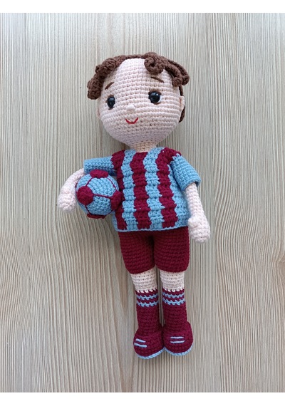 El Yapımı Amigurumi Taraftar Bebek/türkiye/gs/fb/ts/bjk / Hediyelik/koleksiyonluk 33 Cm