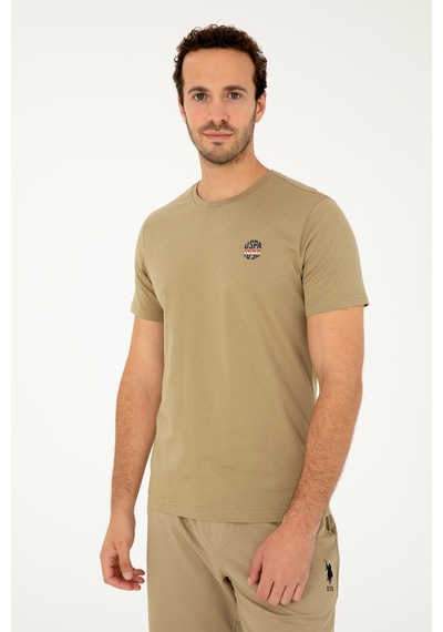 U.S. Polo Assn. Erkek Regular Fit Bisiklet Yaka Haki Tişört 50294329-VR027 U.S. Polo Assn. Erkek Regular Fit Bisiklet Yaka Haki Tişört 50294329-VR027