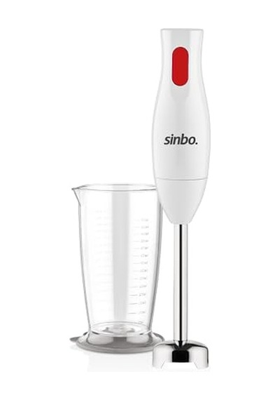 Sinbo Shb-3102 El Blenderi Çubuk Blender, Paslanmaz Çelik Uç, Ölçü Kabı Dahil, Çorba Sos Püre Smoothie Hazırlama, Ergonomik Tutuş, Beyaz