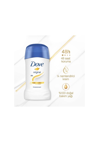 Kadın Stick Deodorant Original 1/4 Nemlendirici Krem Etkili, 40 Ml