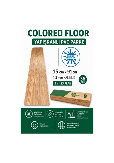5 Metrekare Natural Kendinden Yapışkanlı Suya Neme Dayanıklı Pvc-lvt Yer Kaplama Parkesi Nwyp03