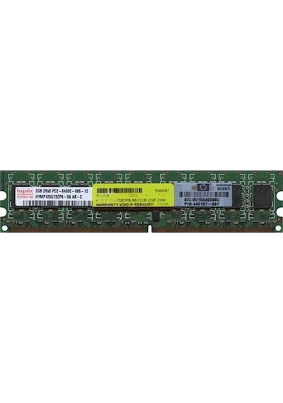 Hynix HYMP125U72CP8-S6 PC2-6400E 2 GB 800 Mhz DDR2 2RX8 Server Ram