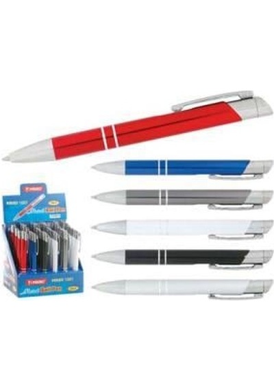 Mikro Tükenmez Kalem Metal 1001 B/p-30 30'lu Stand Çok Renkli