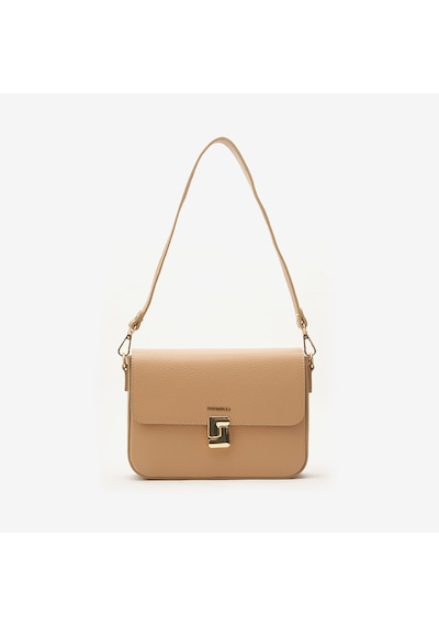 D81 Warm Beige Omuz Çantası Kadın Renza Piumelli Milano Bag Bej