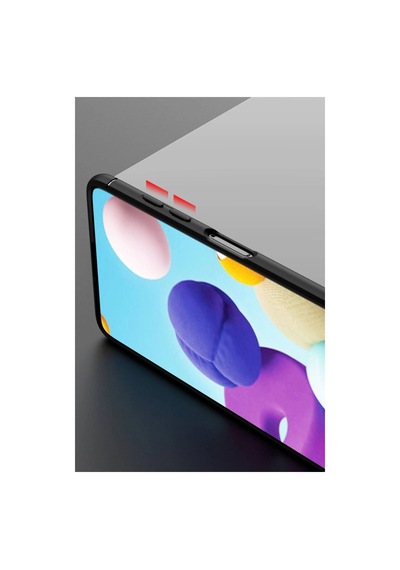Samsung Galaxy Uyumlu,M51 Kılıf Range Yüzüklü Silikon - Siyah-kırmızı Diğer