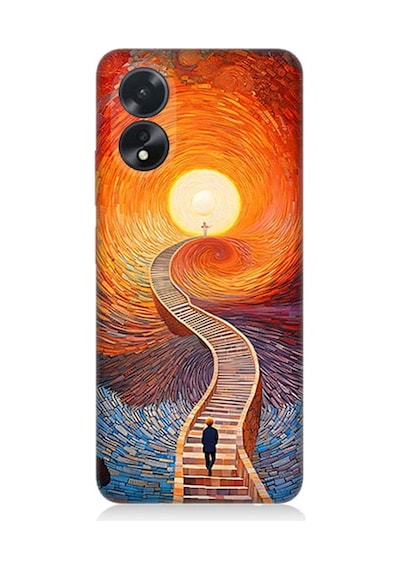Oppo A38 Uyumlu Işıklı Yol  Desenli Silikon Kılıf