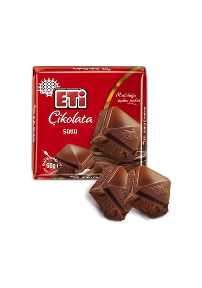 Çikolata Sütlü Kare 60 G X 10 Adet