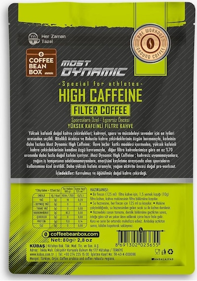 Altın Telve Most Dynamic Hıgh Kaffeine Filtre Kahve 80 G