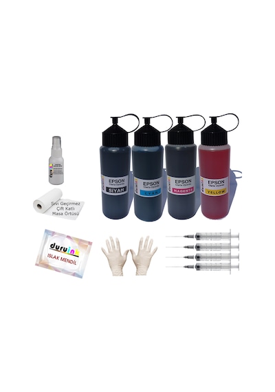 Duruınk Epso Stylus Sx420w Uyumlu  Mürekkep Seti 4 Renk 4x500ml