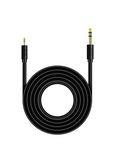 3.5mm - 6.35mm Stereo Ses Kablosu 5 Metre, Amfi Mixer Hoparlör Gitar Profesyonel Ses Sistemi Uyumlu, Altın Kaplama Jak, Bakır İletken, Esnek Pvc, Tak Çalıştır Audio Kablo A150ı