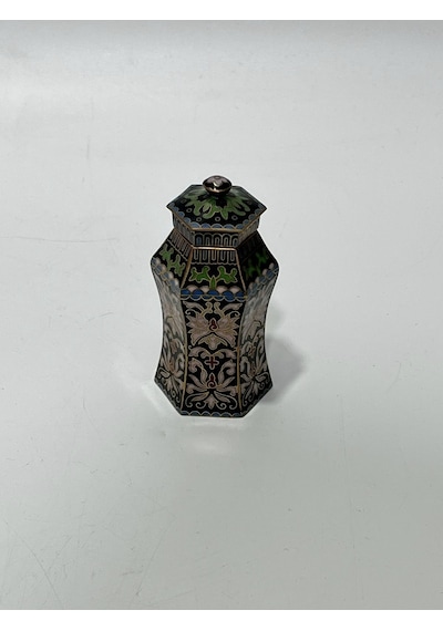 Antika Cloisonne Minyatür Kavanoz 8,4x4,3cm 129