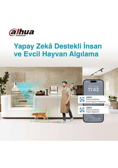 Dahua Hero H4ı Indoor 360 Hareketli, Gece Görüşlü, Akıllı Takipli Güvenlik Kamerası