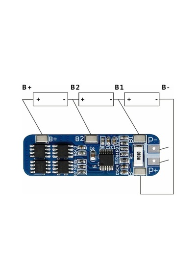 3s 10a Bms 12v 18650 Li-ion Koruma Devresi