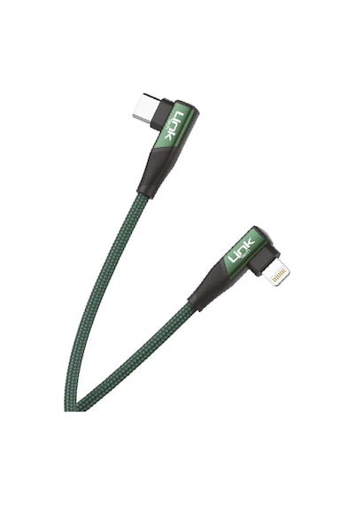 Linktech K596 27W Type-C Lightning Data Şarj Kablosu Yeşil