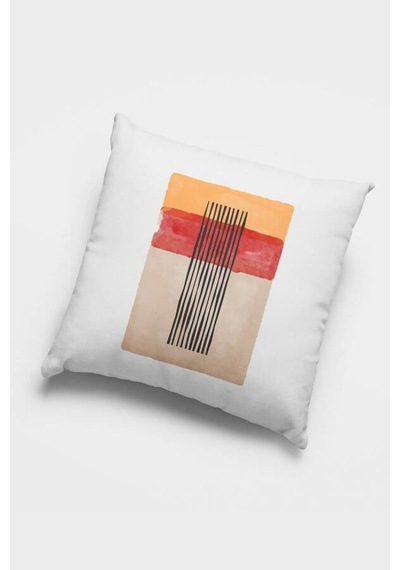 Turuncu Geometrik Çift Taraf 4'lü Set Kırlent Kılıfı 4kr020n11