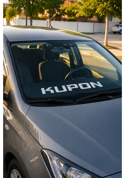 Siyah Kupon Baskılı Araba Göğüs Örtüsü