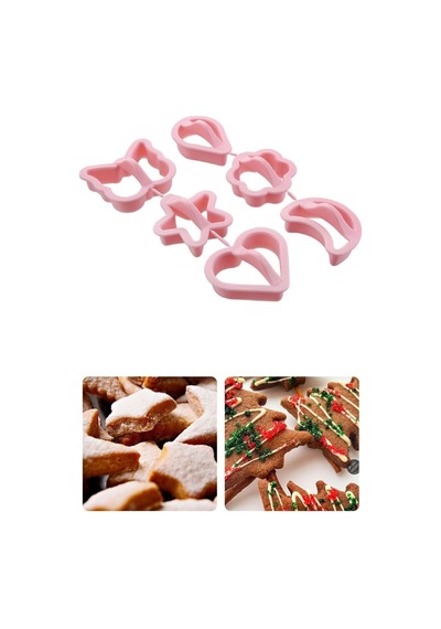 6lı Kurabiye Kalıbı Renkli Şekilli 6 Farklı Kurabiye Kalıbı Plastik Diğer