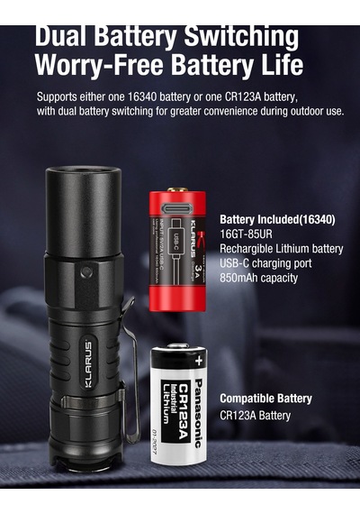 Klarus Xt1c Compact Dual-switch Taktik Fener Siyah
