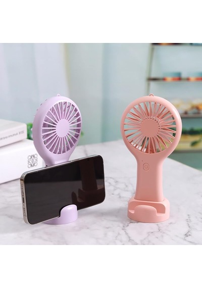 Dd5002 Telefon Standlı 3 Kademeli Mini Vantilatör Portatif Soğutucu Fan El Fanı Beyaz Diğer