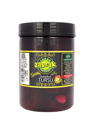 Zavrak Çubuk Turşuları Kırmızı Pancar Turşusu 1 L