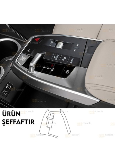 Bmw X1 Uyumlu Vites Etrafı Piano Black Tpu Koruyucu 2023-2026