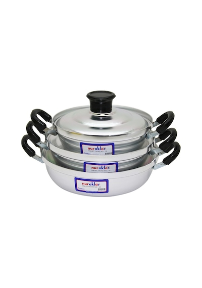 Lunaev 3lü Alüminyum Omlet Set No-18-20-22 Tencere Ve Tencere Seti