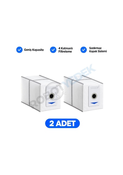 Ecovacs T30 Pro Omni Uyumlu Toz Torbası- 2 Adet