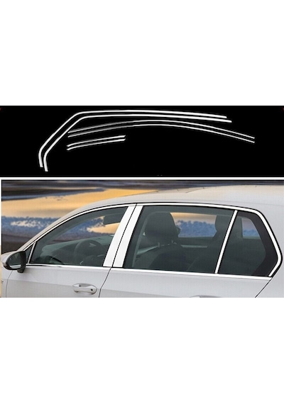 Autogp Vw Golf 8 Cam Çerçevesi Kenar Çıtası Krom Tamtur Lr Golf 8