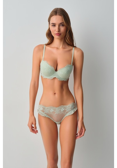 Suwen Scarlet Dantelli Slip Külot Wsl10210204298 Su Yeşili