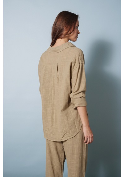 Avrile Oversize Gömlek Zeytin Yeşili