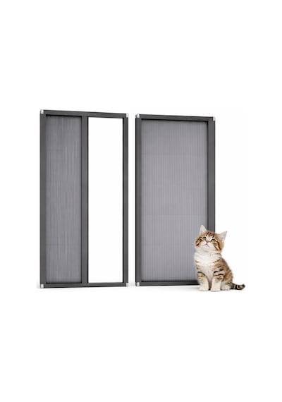 Akordiyon Kapı Kedi Sinekliği En:0-90 Cm X Boy:0-210 Cm Demir, Ahşap,pimapen Alüminyum,uyumlu Çok Renkli