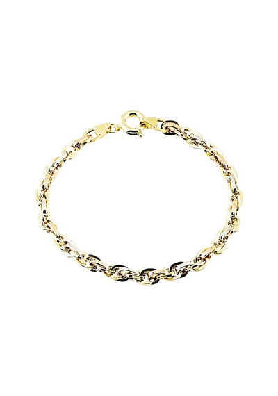 Altın Bileklik Hallow Tasarım 14K Sarı Beyaz N11.32851 Sarı Altın